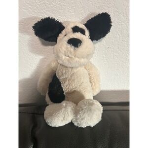 Jellycat London Black & cream Dog Plush Stuffed Animal Cream Black Spotty